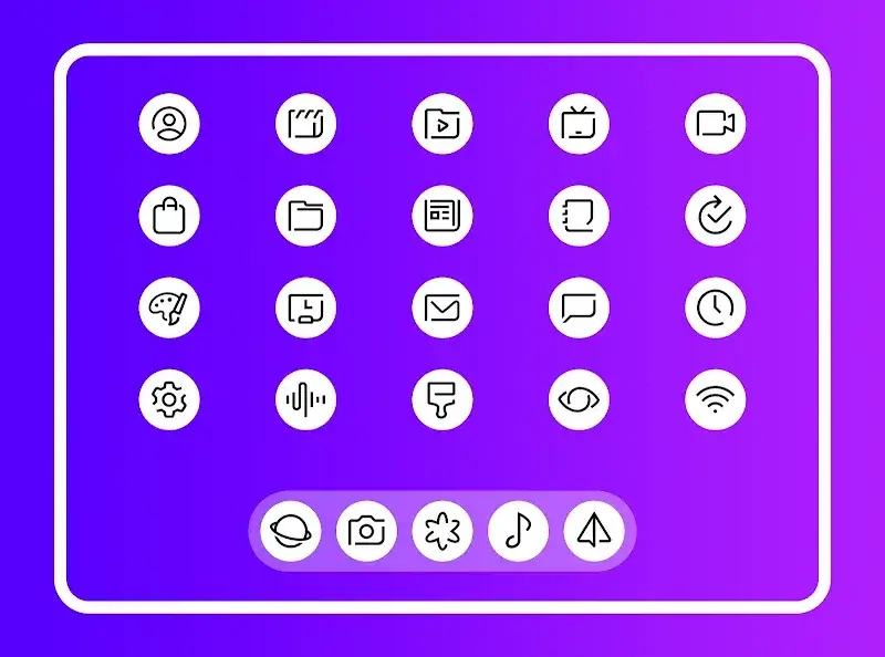 Whiux - Icon Pack (Round) tangkapan layar 4