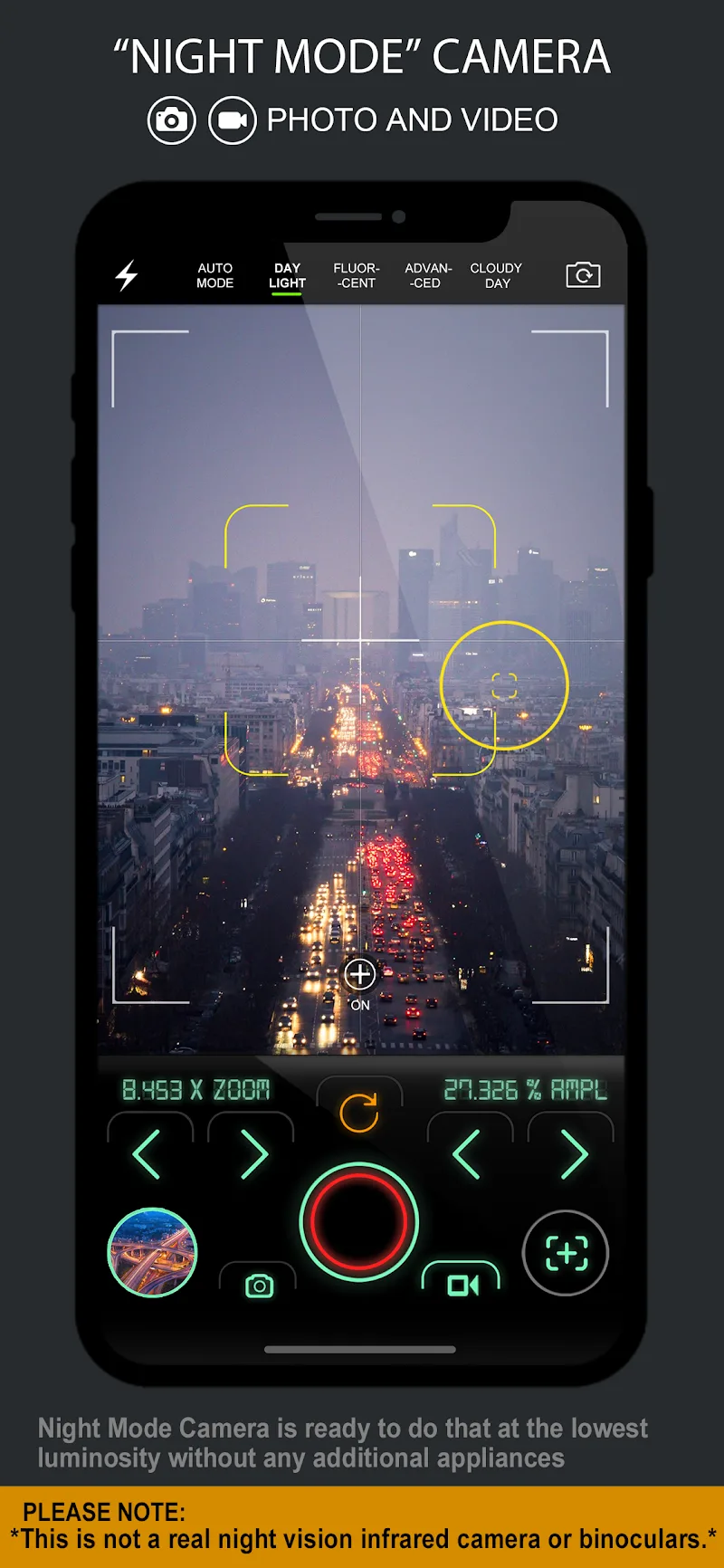 Night Mode Camera Photo Video capture d'écran 5