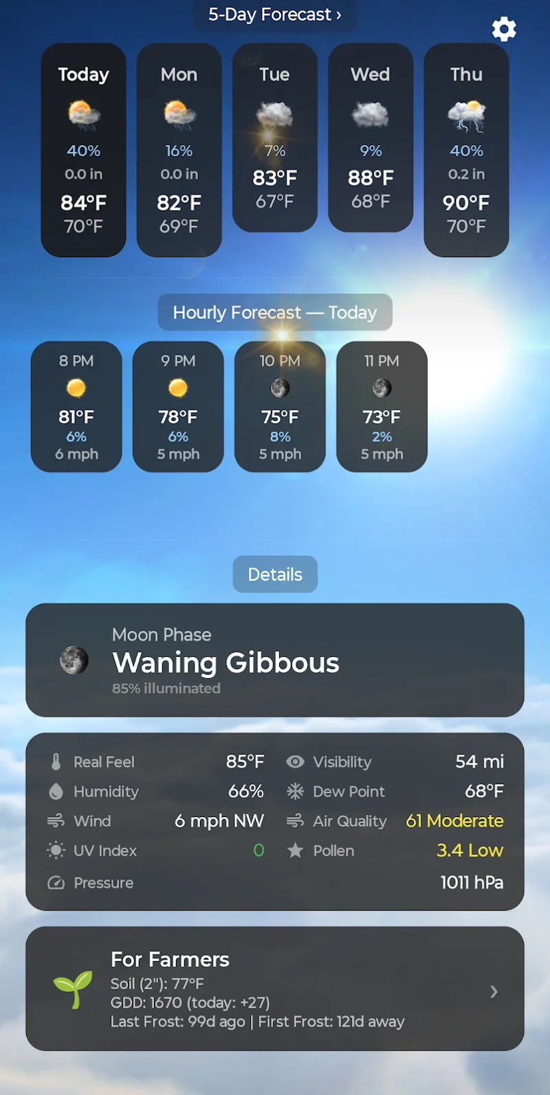 Sense Weather + Flip Clock captura de tela 4