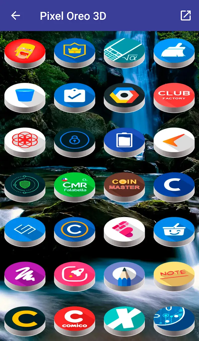 Captura de pantalla 3 de Pixel Pie 3D - Icon Pack