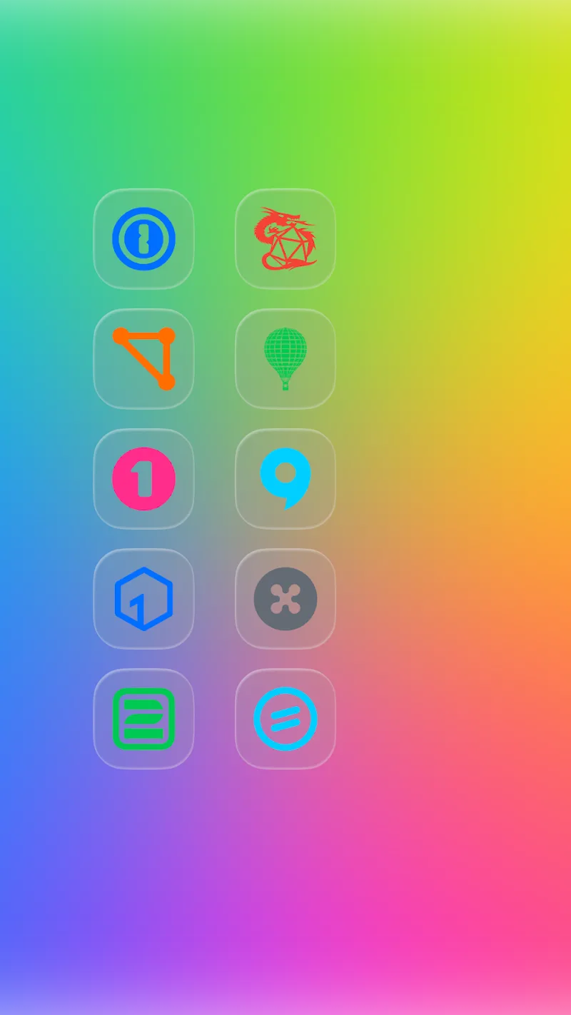 iGlass Colors OS Icon Pack - Screenshot 1