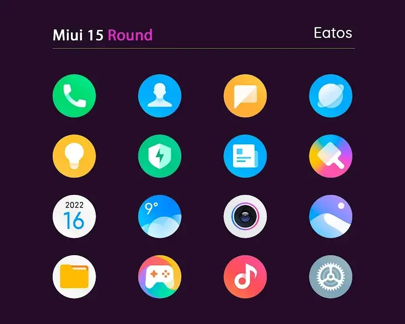 Miui 15 - Icon Pack (Round) Screenshot 2