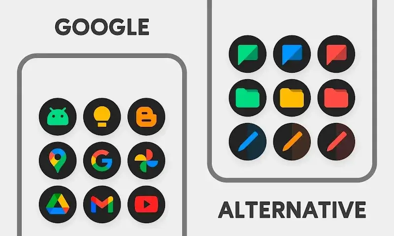 MiDark - Icon Pack (Round) screenshot 3