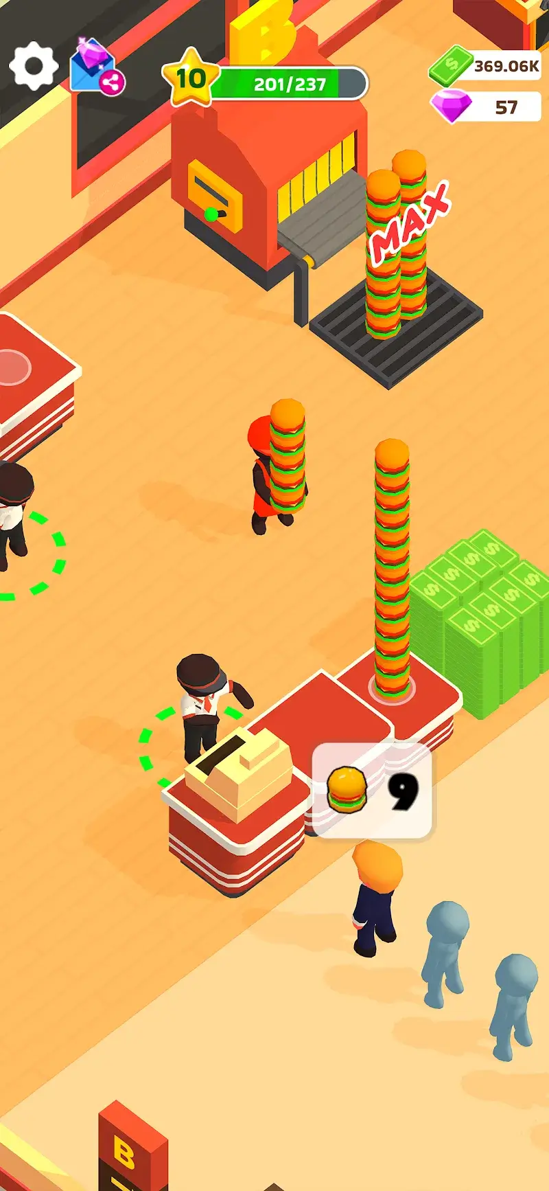 Captura de pantalla 1 de la jugabilidad de Burger Please!