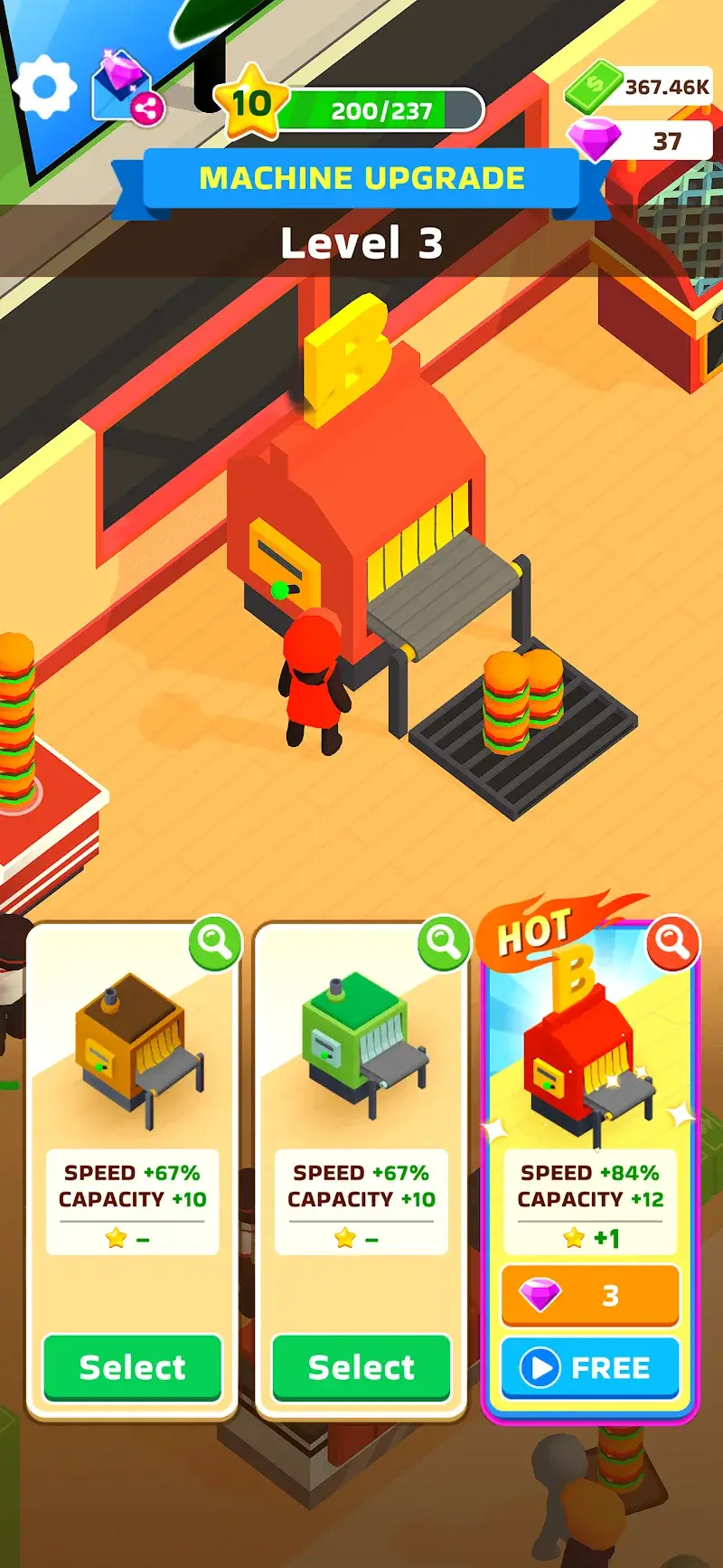 Captura de pantalla 3 de la jugabilidad de Burger Please!