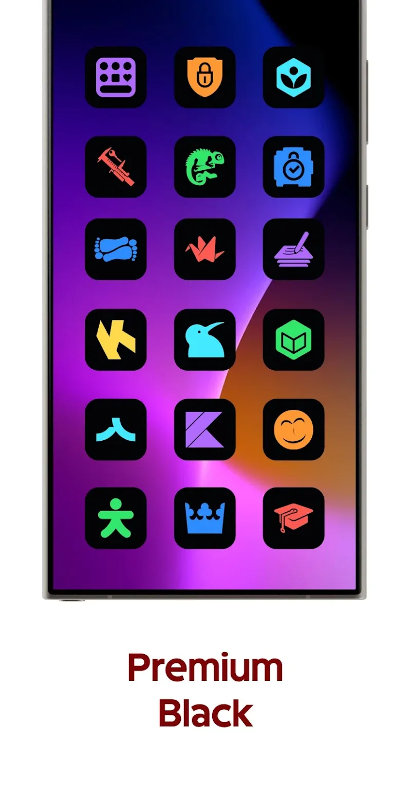 Pratinjau 3 iDark OS Icon Pack