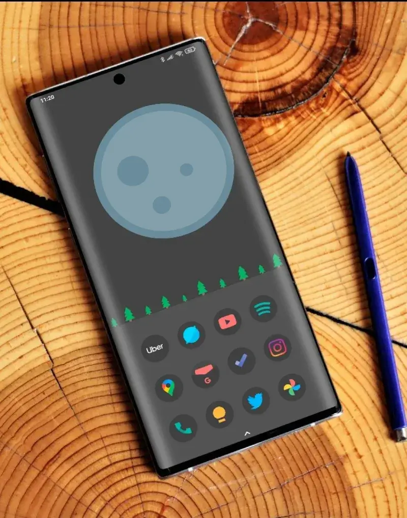 Capture d'écran 1 de Black Pie - Icon Pack APK