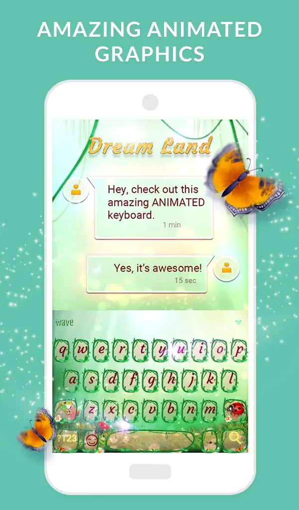 Capture d'écran 4 de Wave Animated Keyboard Emoji