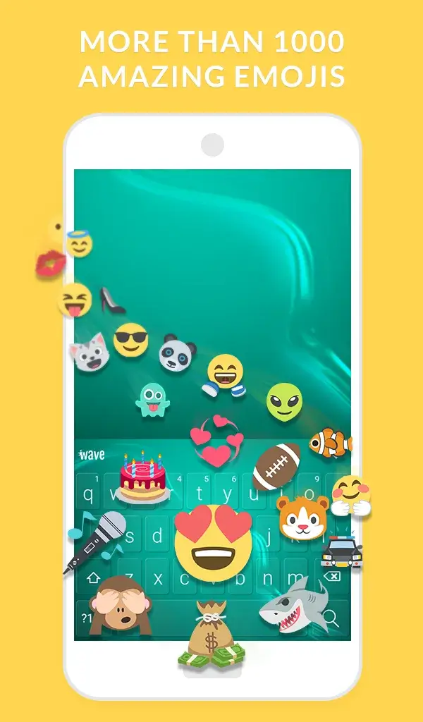 Capture d'écran 3 de Wave Animated Keyboard Emoji