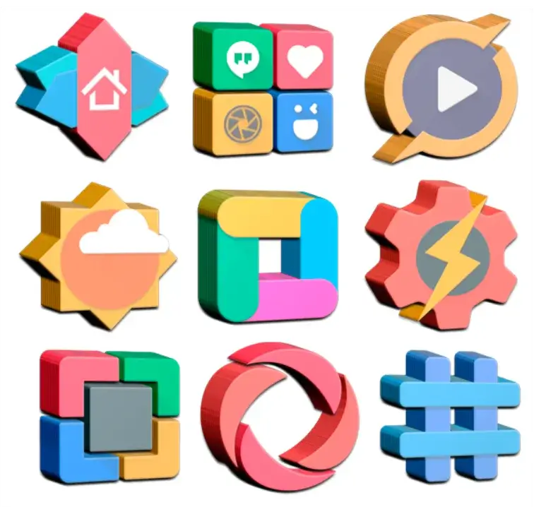 Real3D – Icon Pack preview 1