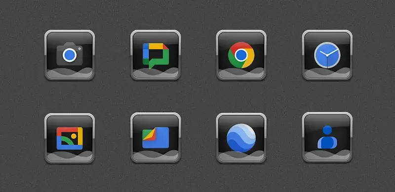 Glass Waves Icon Pack captura de pantalla 6