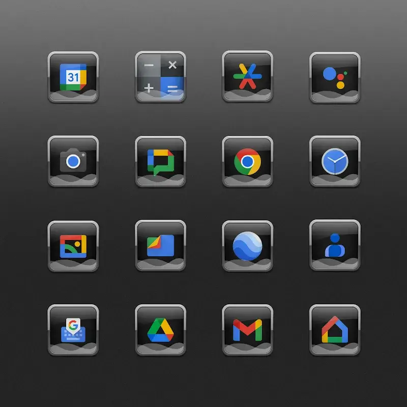 Glass Waves Icon Pack captura de pantalla 1