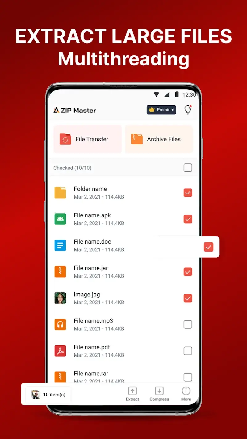 Tangkapan layar AZIP Master 5