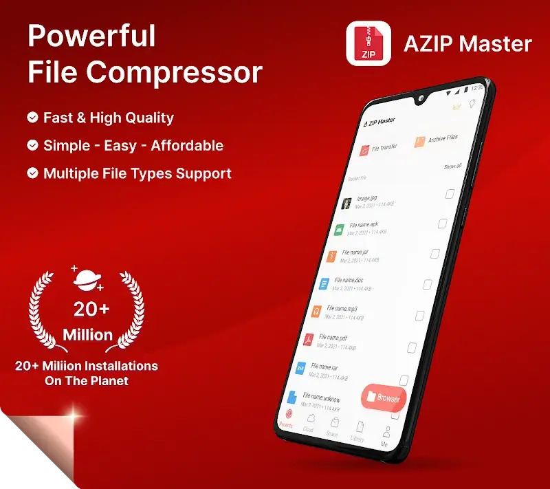 Tangkapan layar AZIP Master 1