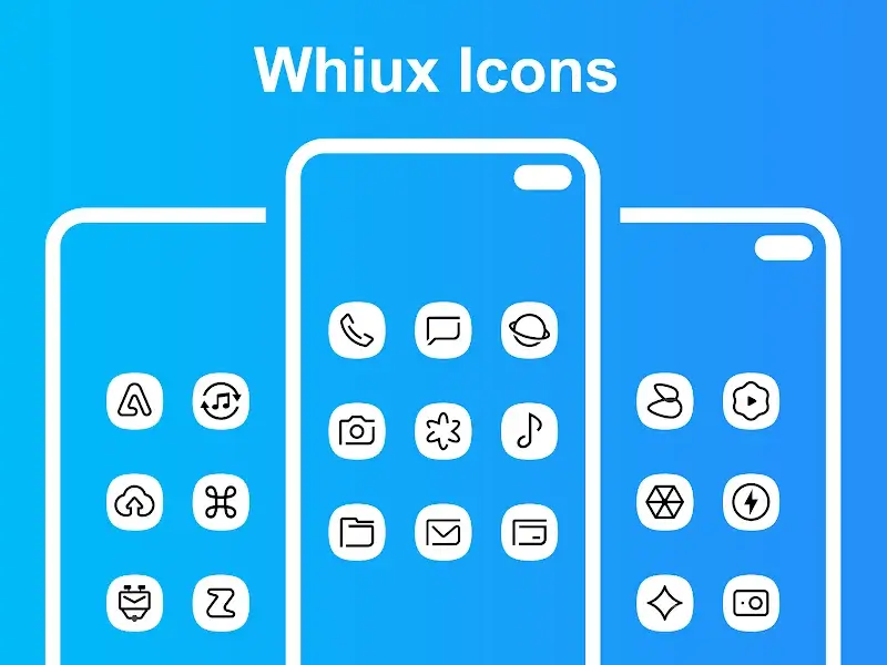 Whiux White - Icon Pack captura de pantalla 1