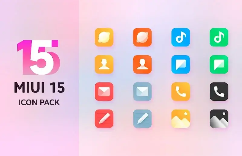 Mi15 - Icon Pack Capture d'écran 3