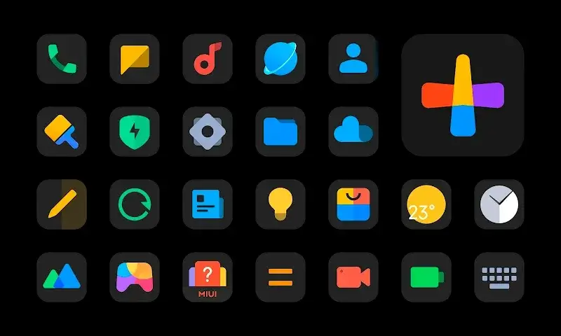 MiDark - Icon Pack captura de pantalla 1