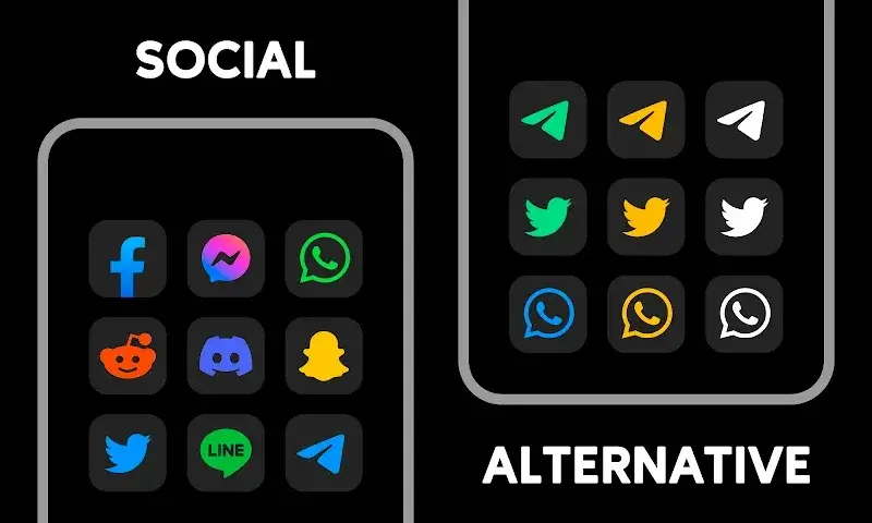 MiDark - Icon Pack captura de pantalla 4