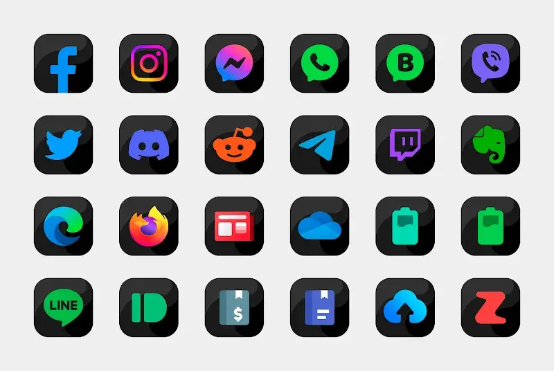 Bastis Black Icon Pack - Screenshot 3