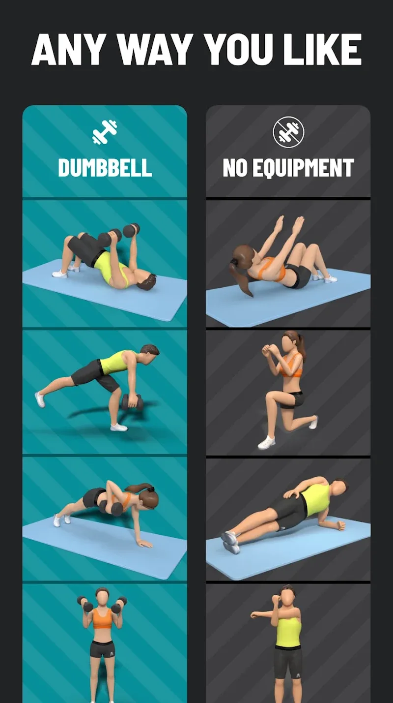 Capture d'écran 4 de l'application Dumbbell Workout