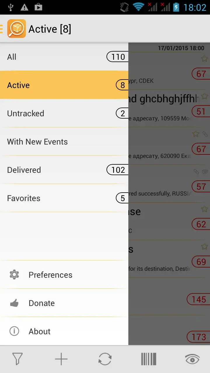 Vista previa 3 de la app TrackChecker Mobile