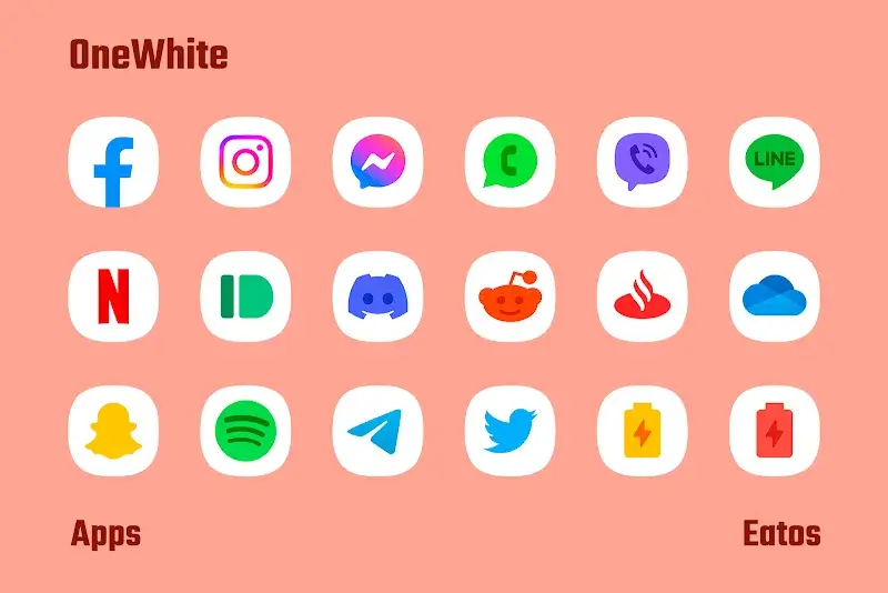 Capture d'écran OneWhite - Icon Pack 3