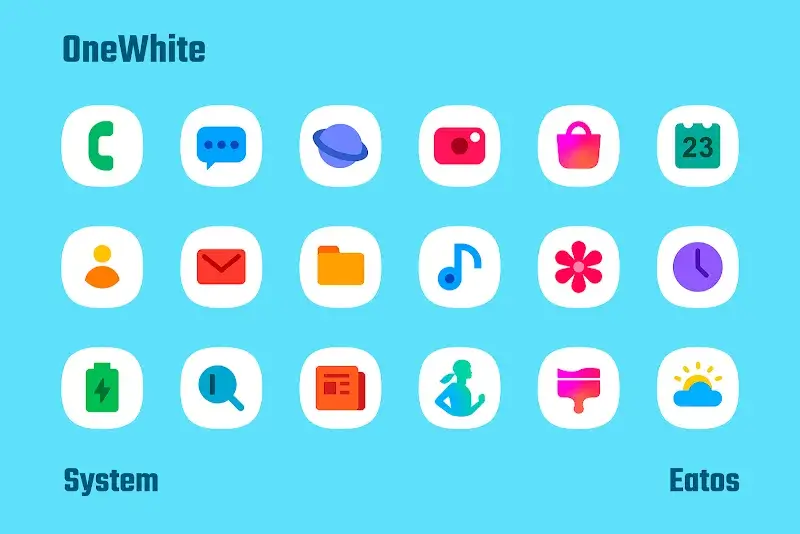 Capture d'écran OneWhite - Icon Pack 1