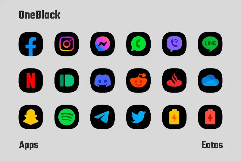 Tangkapan layar 3 OneBlack - Icon Pack