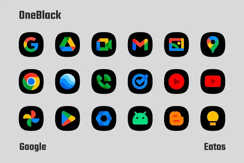 Tangkapan layar 2 OneBlack - Icon Pack