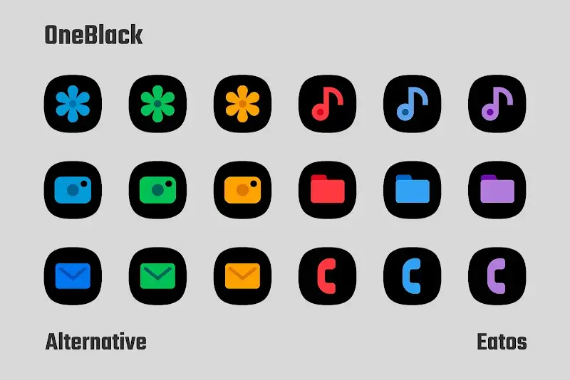 Tangkapan layar 4 OneBlack - Icon Pack