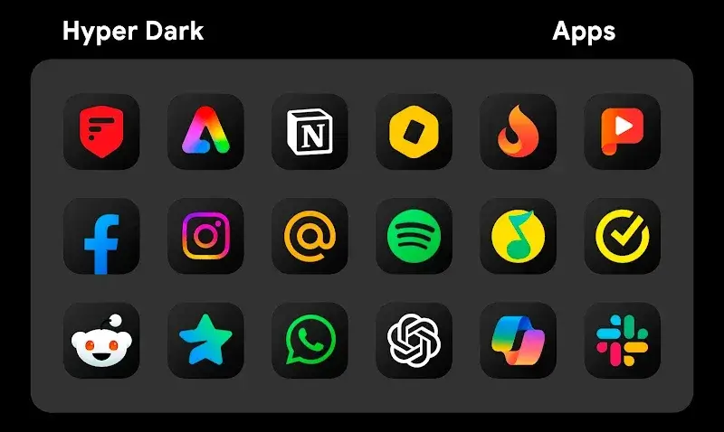 HyperDark - Icon Pack screenshot 4
