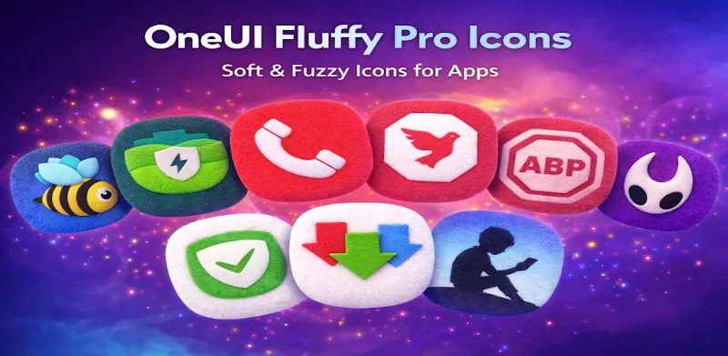 Screenshot 4 FluffyPro Icon Pack mendemonstrasikan variasi gaya