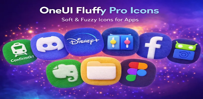 Screenshot 5 FluffyPro Icon Pack memperlihatkan estetika keseluruhan