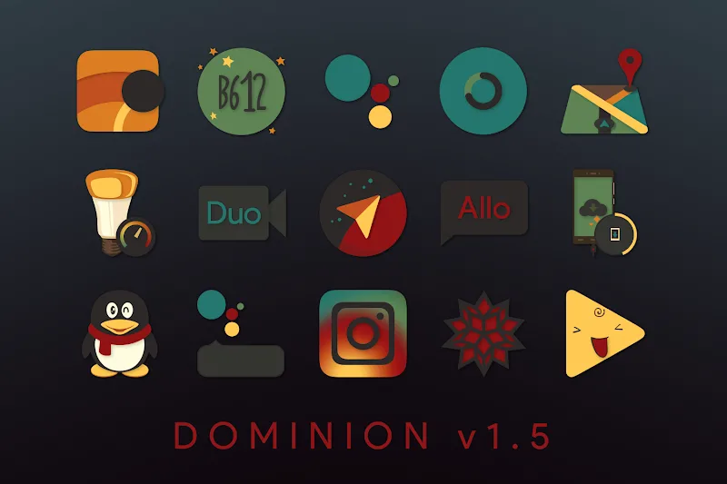 Dominion - Dark Retro Icons Capture d'écran 5
