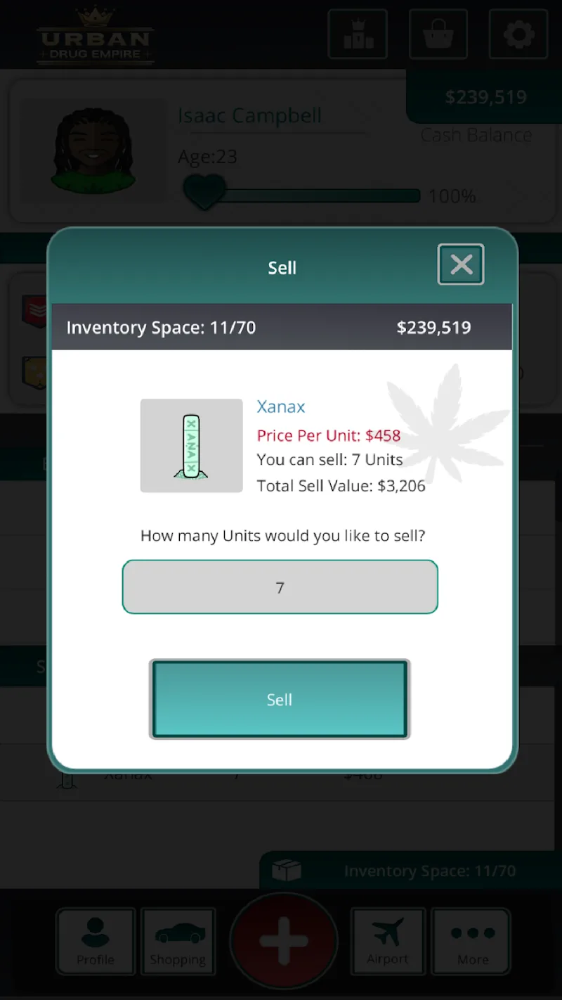 Capture d'écran de gameplay d'Urban Drug Empire 4