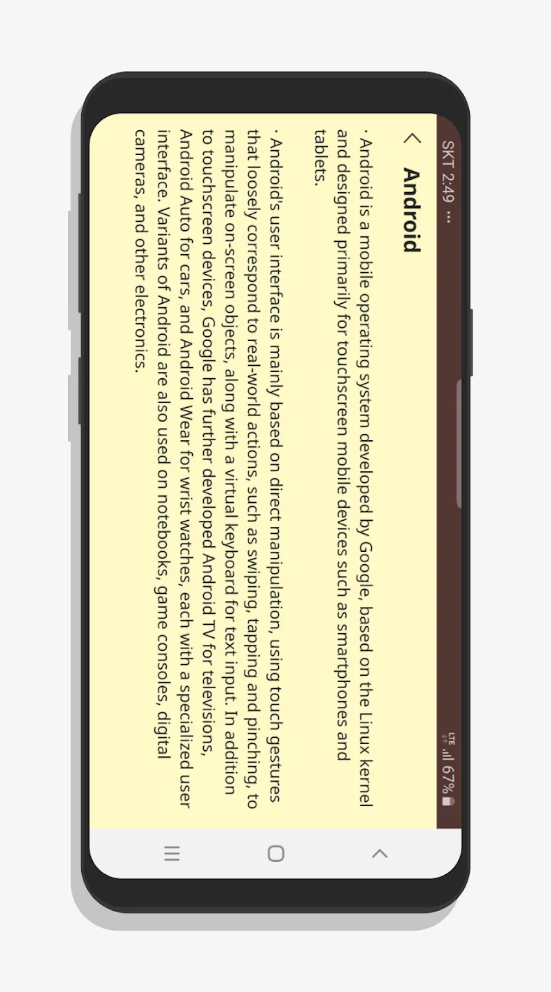 Tangkapan layar aplikasi YellowNote 4