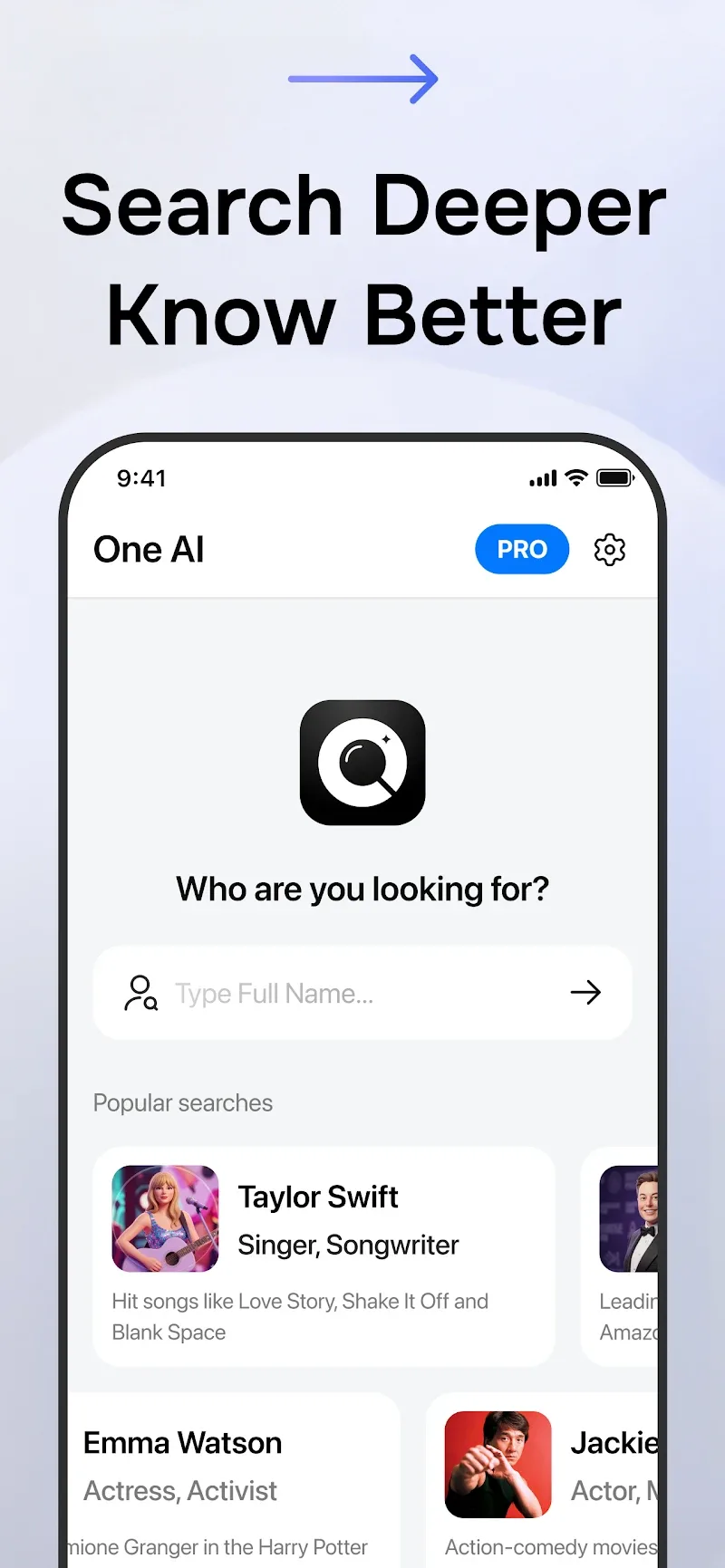 Tangkapan layar aplikasi OneSearch 1