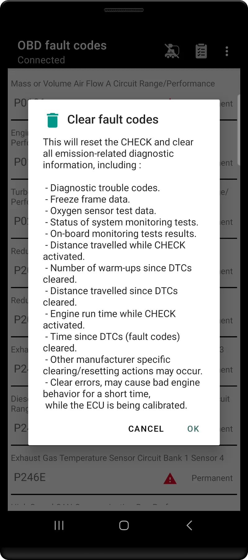 Capture d'écran 3 Tor OBD2 Diagnostics