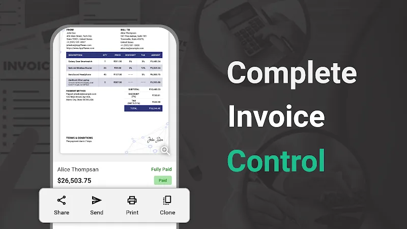 Pratinjau aplikasi Invoice Maker 4