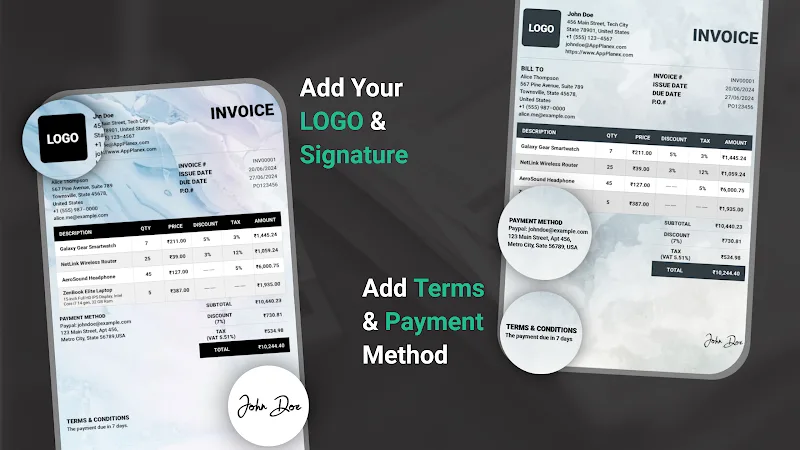 Pratinjau aplikasi Invoice Maker 6