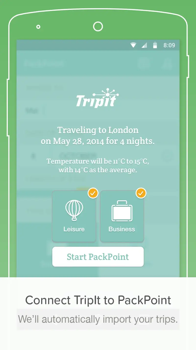 PackPoint travel packing list screenshot 4