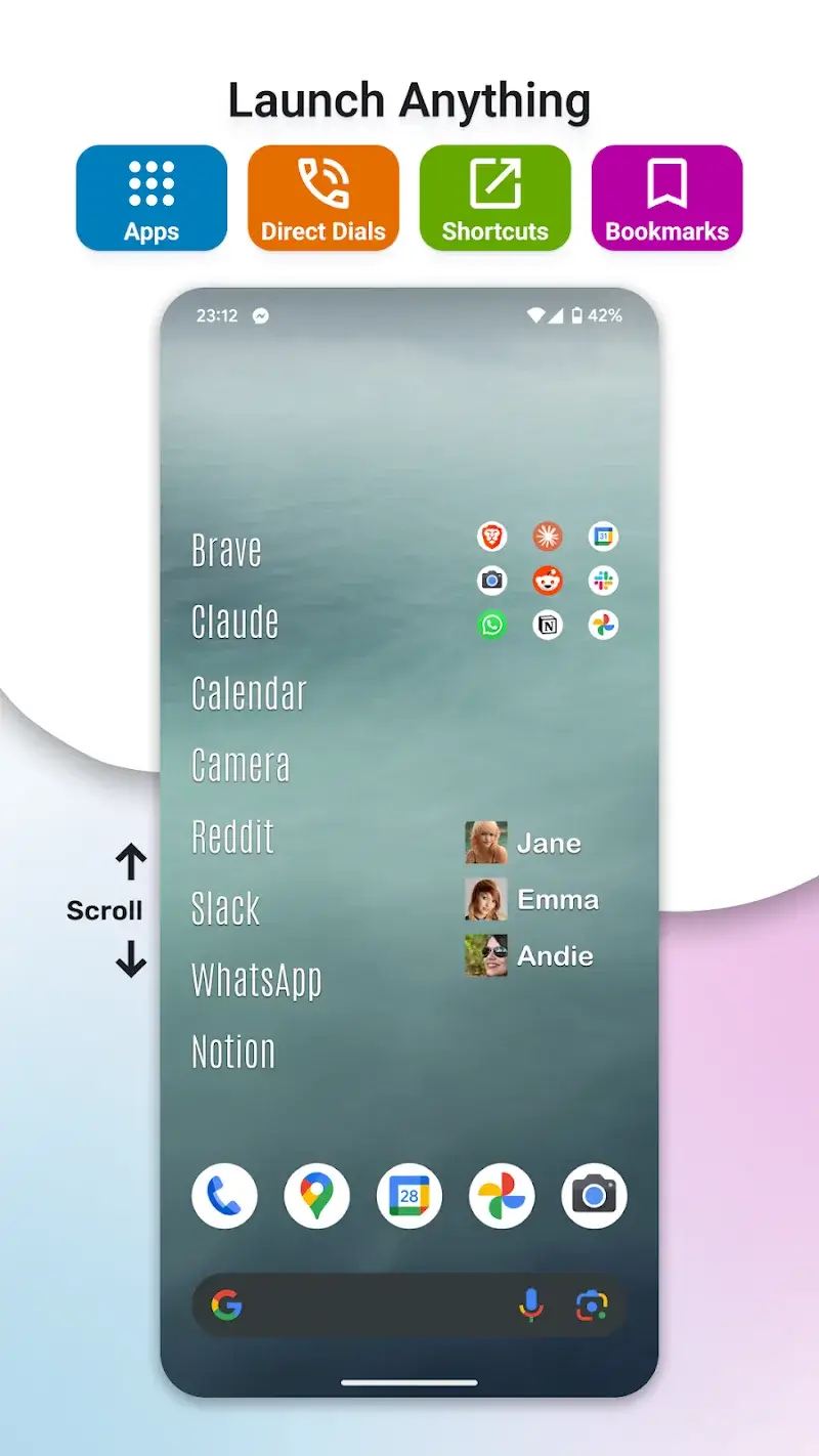 Tangkapan layar Launchy Widget 3