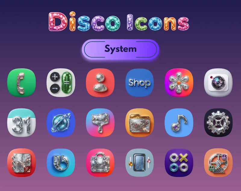 Tangkapan layar Disco Icon Pack 5