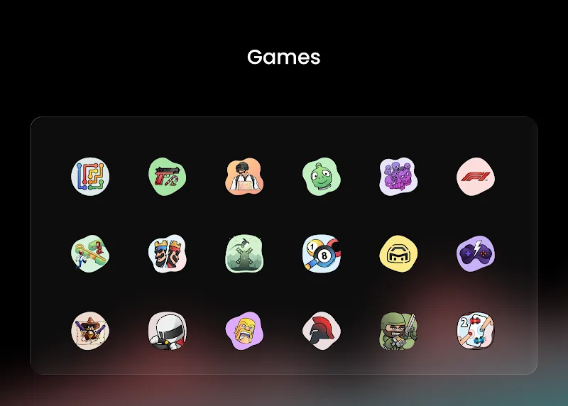 Tangkapan layar Blob Icon Pack 4