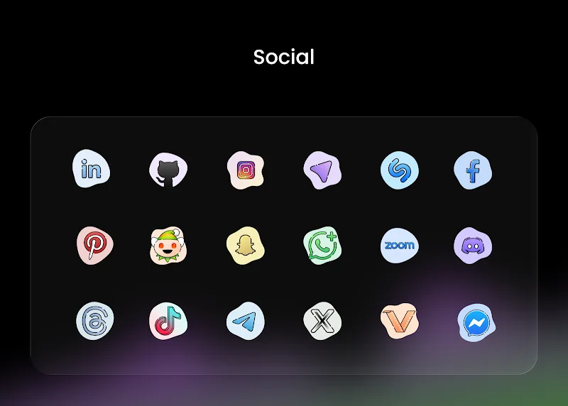 Tangkapan layar Blob Icon Pack 3