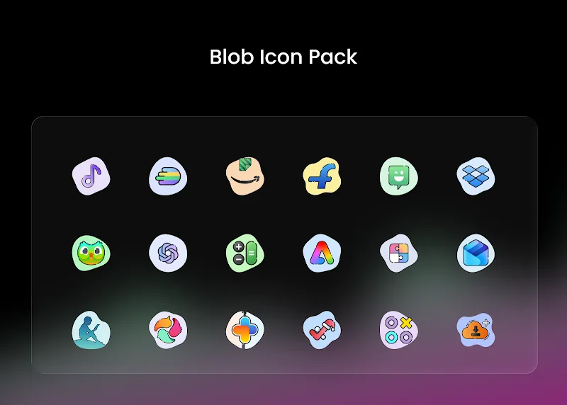 Tangkapan layar Blob Icon Pack 6