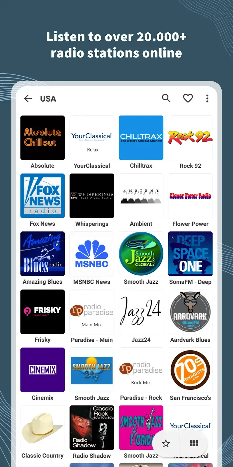 Prévia 1 do app VRadio