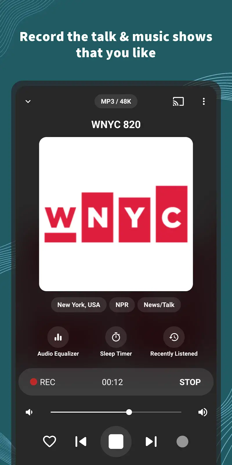 Prévia 4 do app VRadio