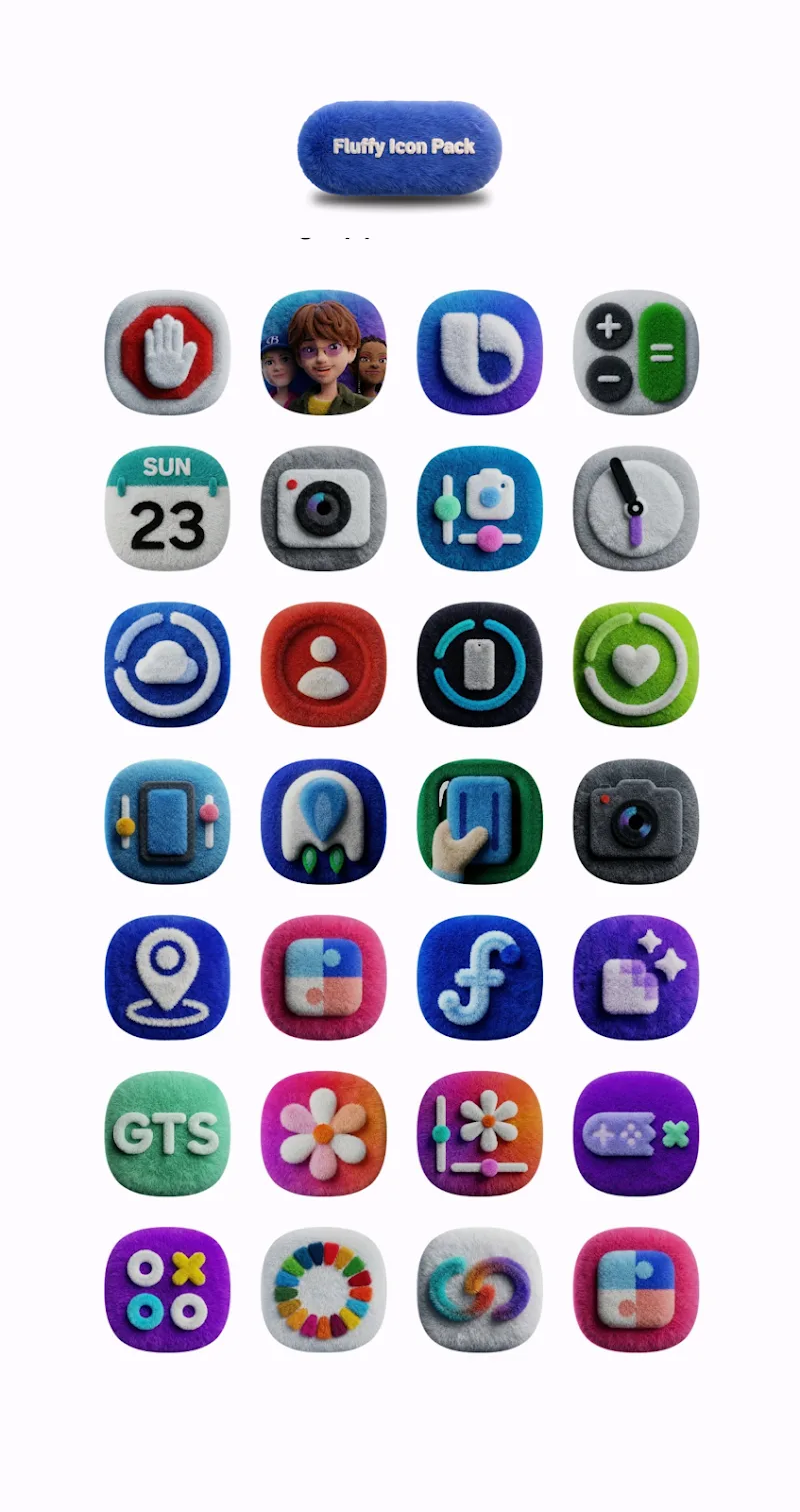 One UI Fluffy Icon Pack screenshot 3