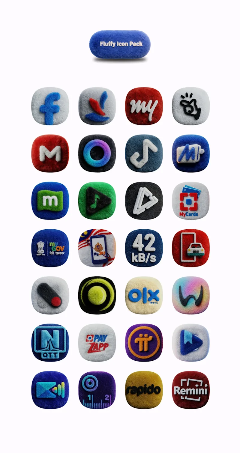 One UI Fluffy Icon Pack screenshot 4